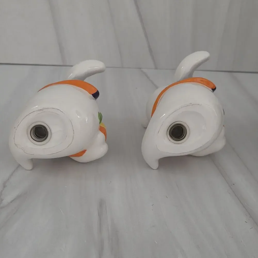 Ghost Halloween Salt & Pepper Shakers Candy Corn Pair